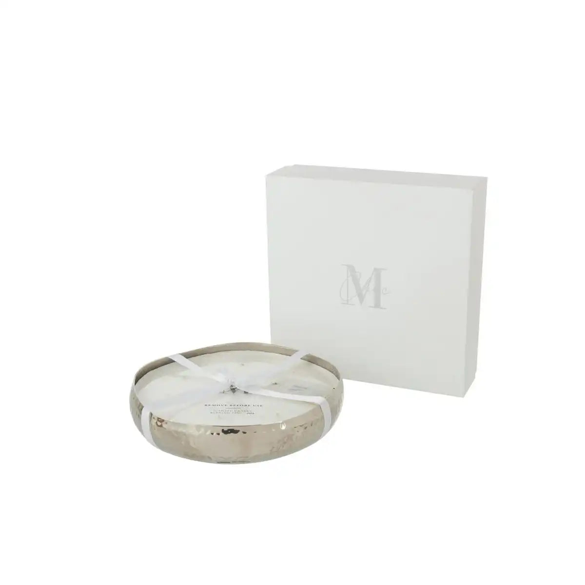 J-Line Duftkerze M-Chic Metall Silber Large-44U