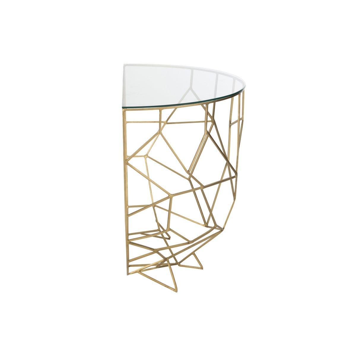 J-Line Konsole Moza Metall/Glas Gold