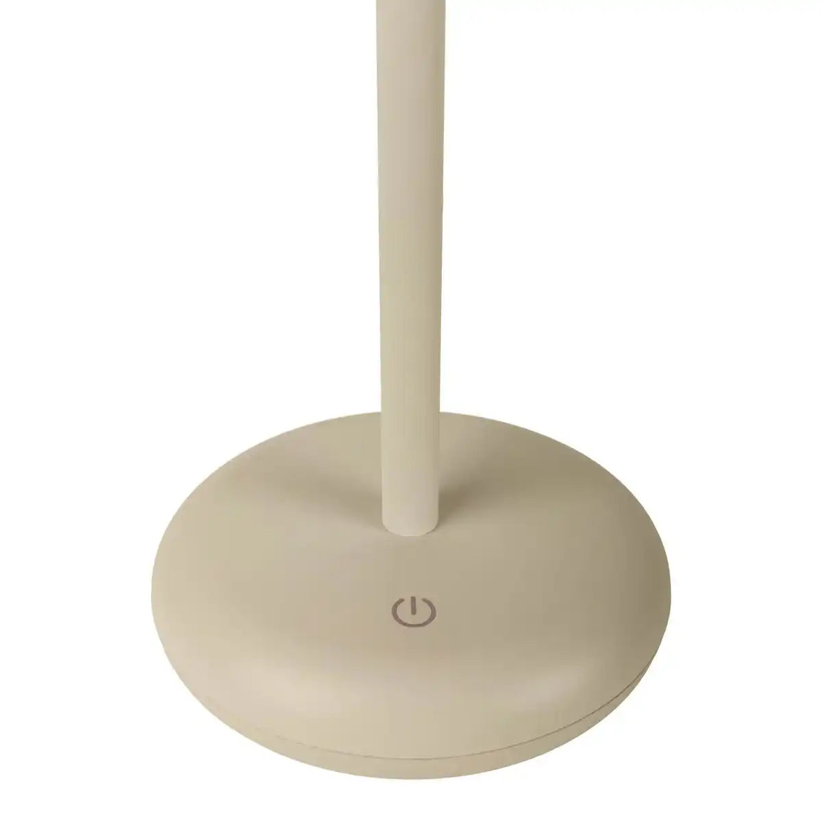 Akku-Tischleuchte "PASI" für Außen und Innen, aus Metall und Kunststoff in Beige, dimmbar, mit Touch- und Memory-Funktion, ca. 26 cm hoch