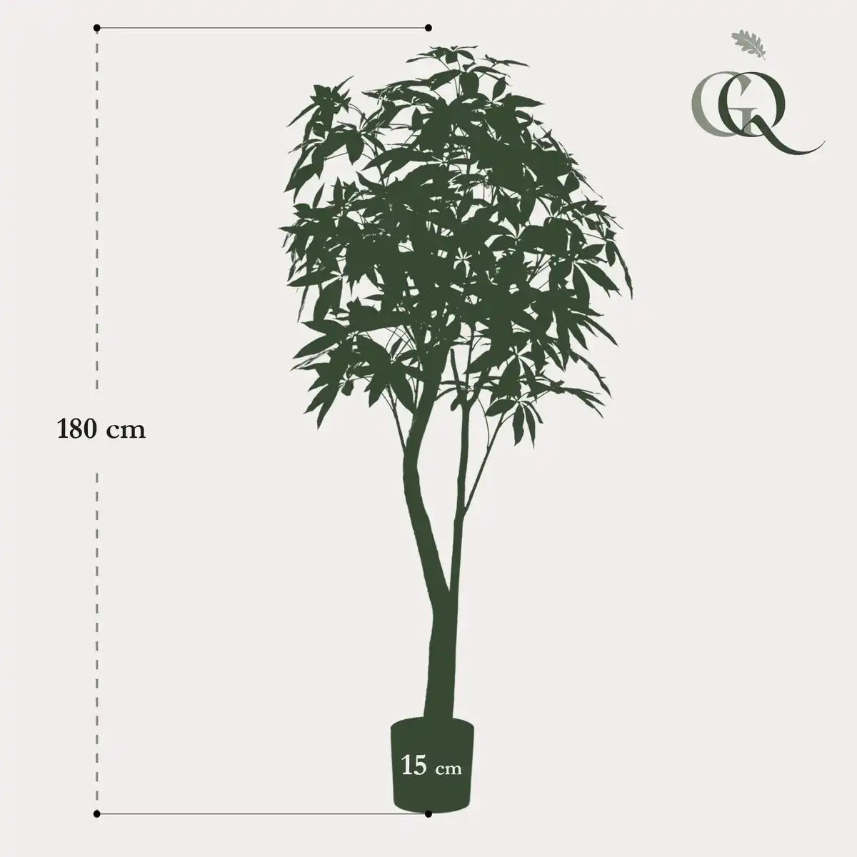 Künstliche Pflanze - Pachira aquatica - Geldboom - 180 cm