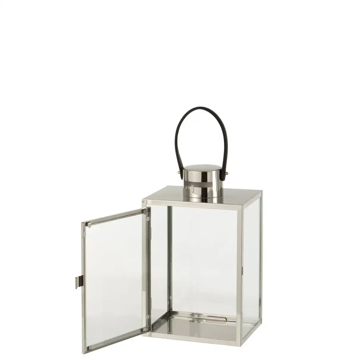 J -Line Lantern Rechteck - Metall/Glas - Silber