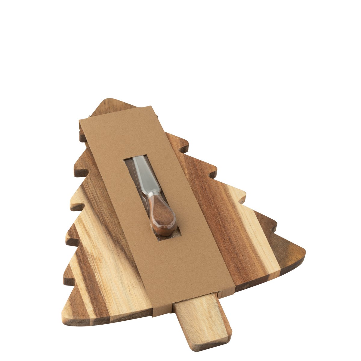 J-Line Cheese Board + Cheese Messer Weihnachtsbaum Chalkboard Natural