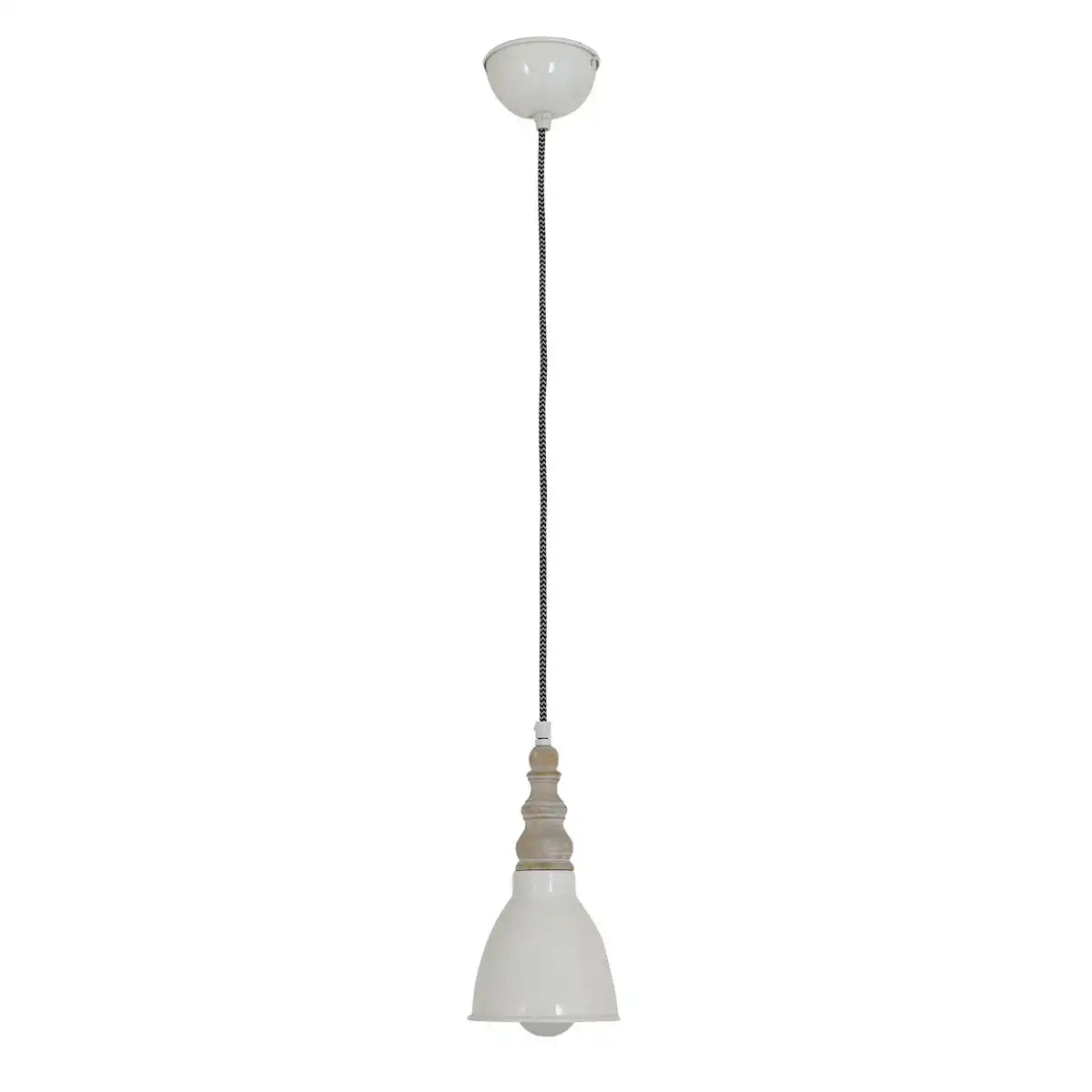 Metall-Pendelleuchte "DELHI" Retro Classic aus Metall und Naturmaterialien in Beige, E27