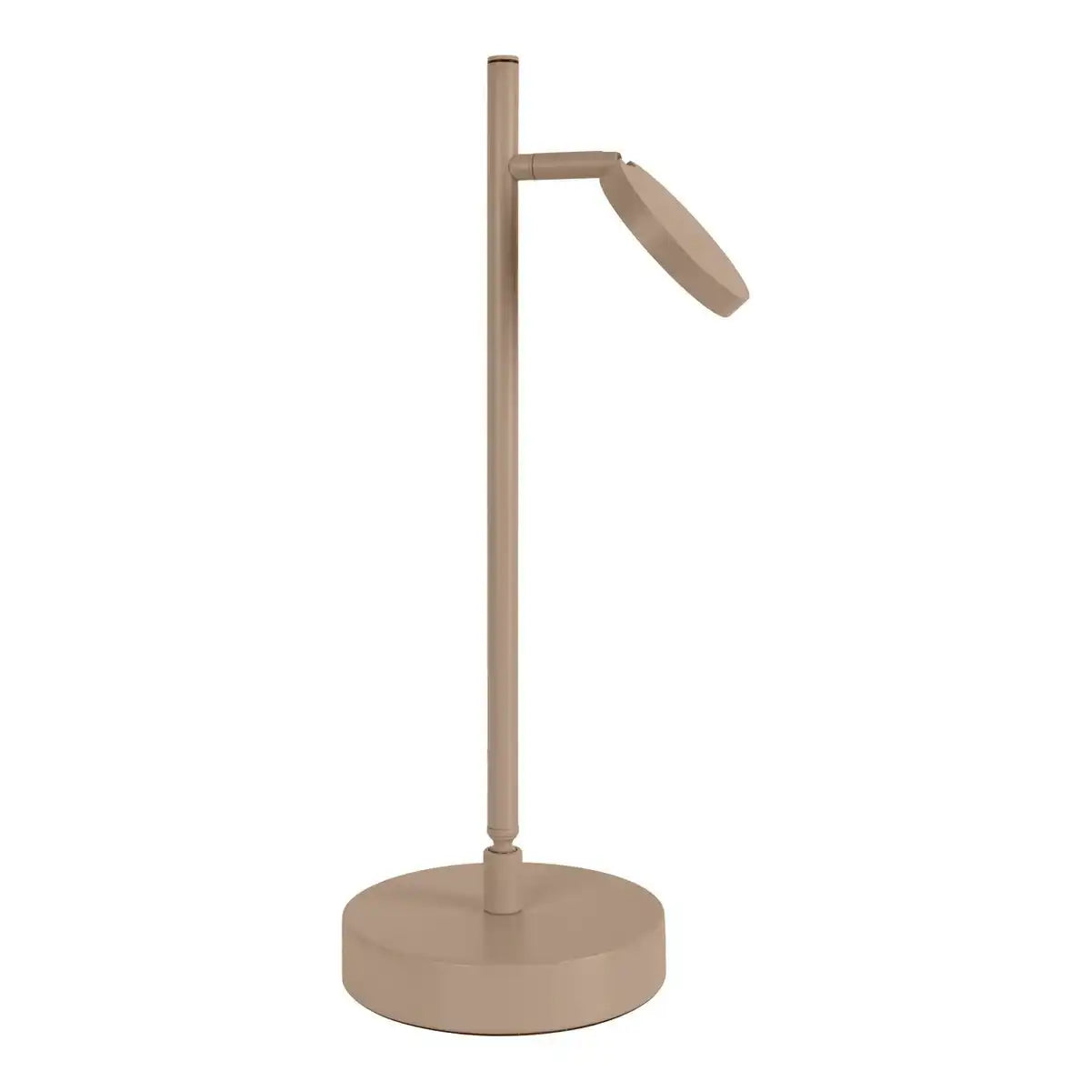 LED Akku-Tischleuchte "LUPA", 45 cm hoch, aus lackiertem Aluminium (Frosted Almonds, Pantone 481 C) und weißem Kunststoff, LED integriert, dimmbar, Touch-Sensor.