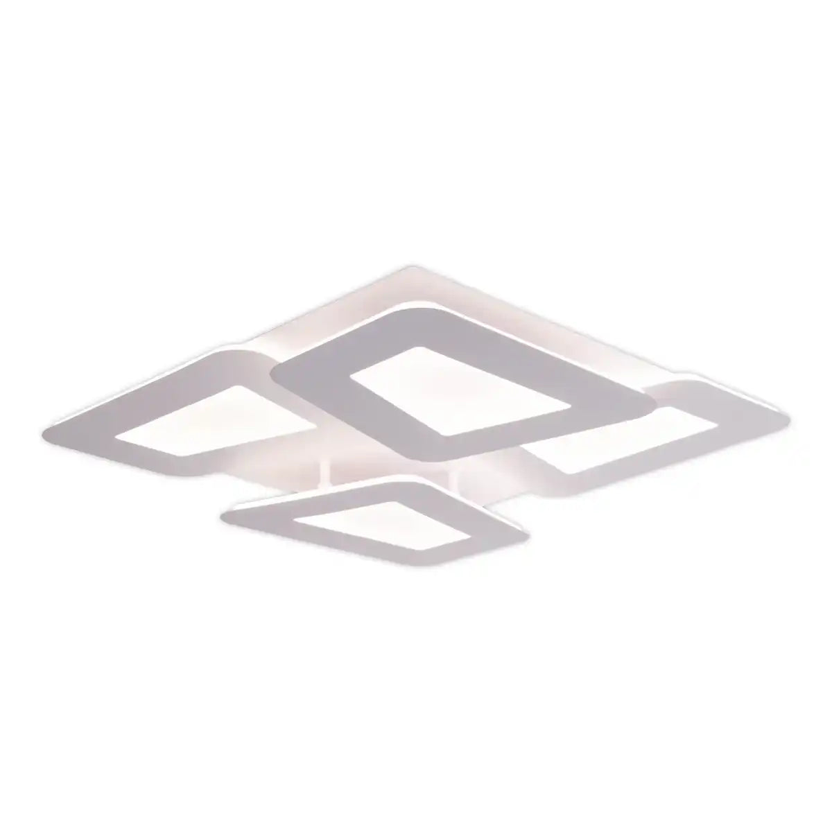 LED Deckenleuchte "SIMEN" 48 x 48 cm, Metall und Kunststoff, weiß, integrierte LEDs, warmweiß