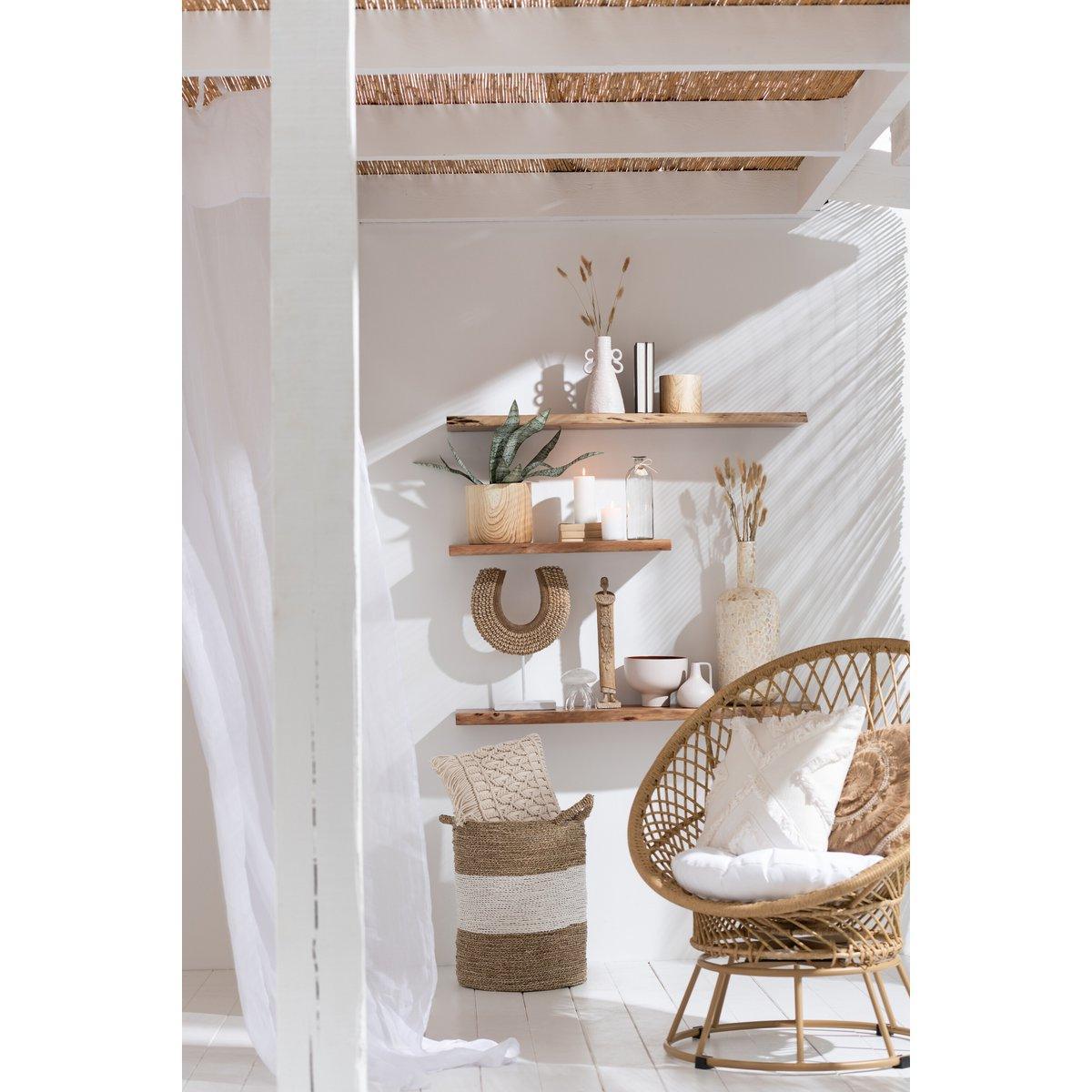 J-Line Blumentopf Bos – Zement – Beige – extra groß – Ø 21,50 cm