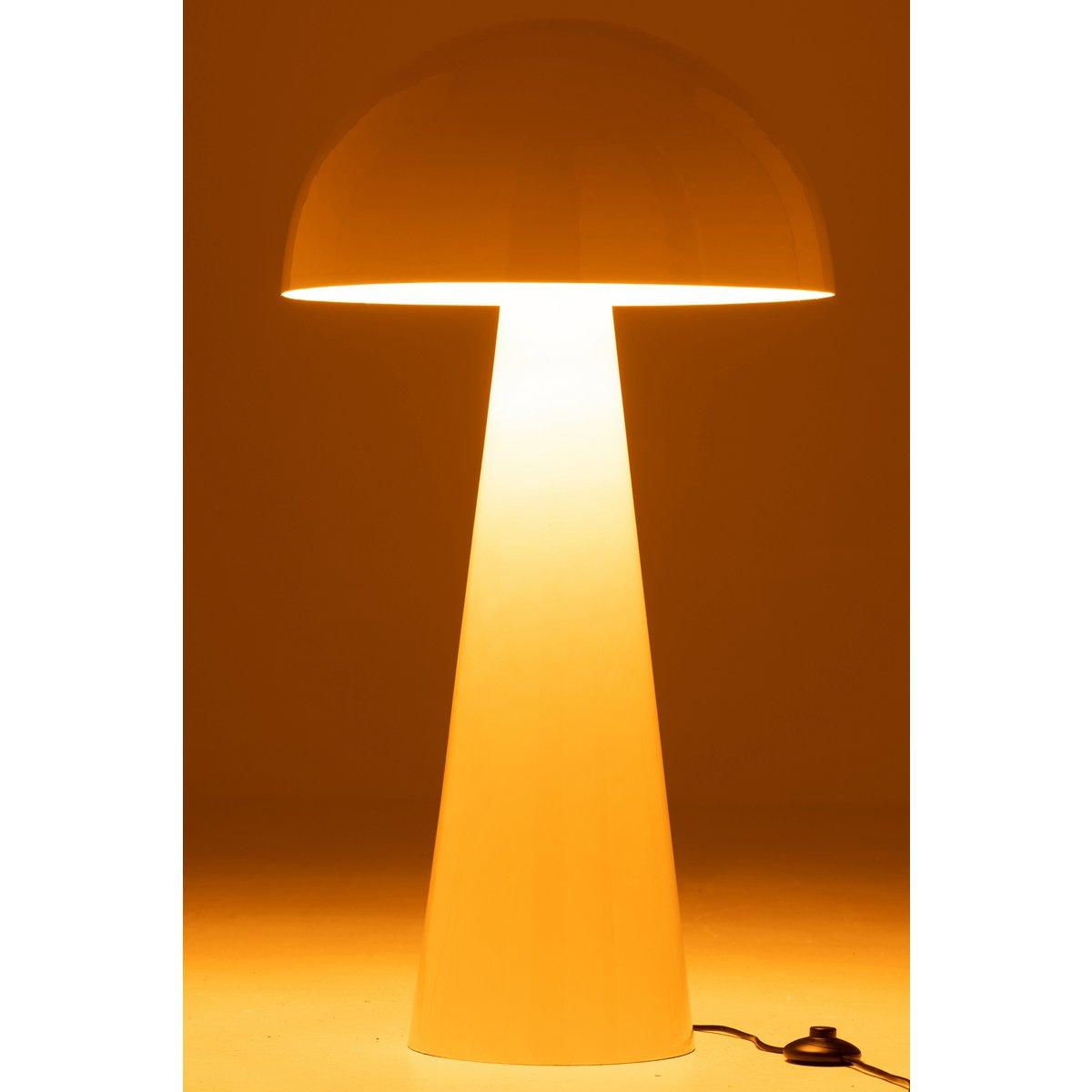 J-Line Stehleuchte Mushroom – Metall – Weiß – extra groß