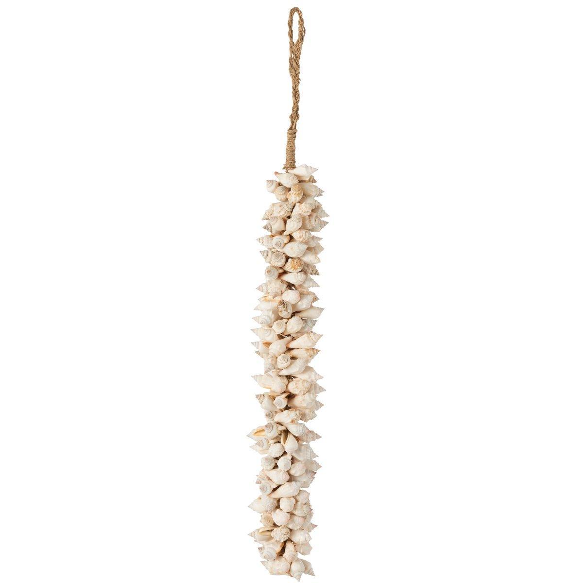 J-Line Pendelleuchte Shells Dora Long Rope Beige