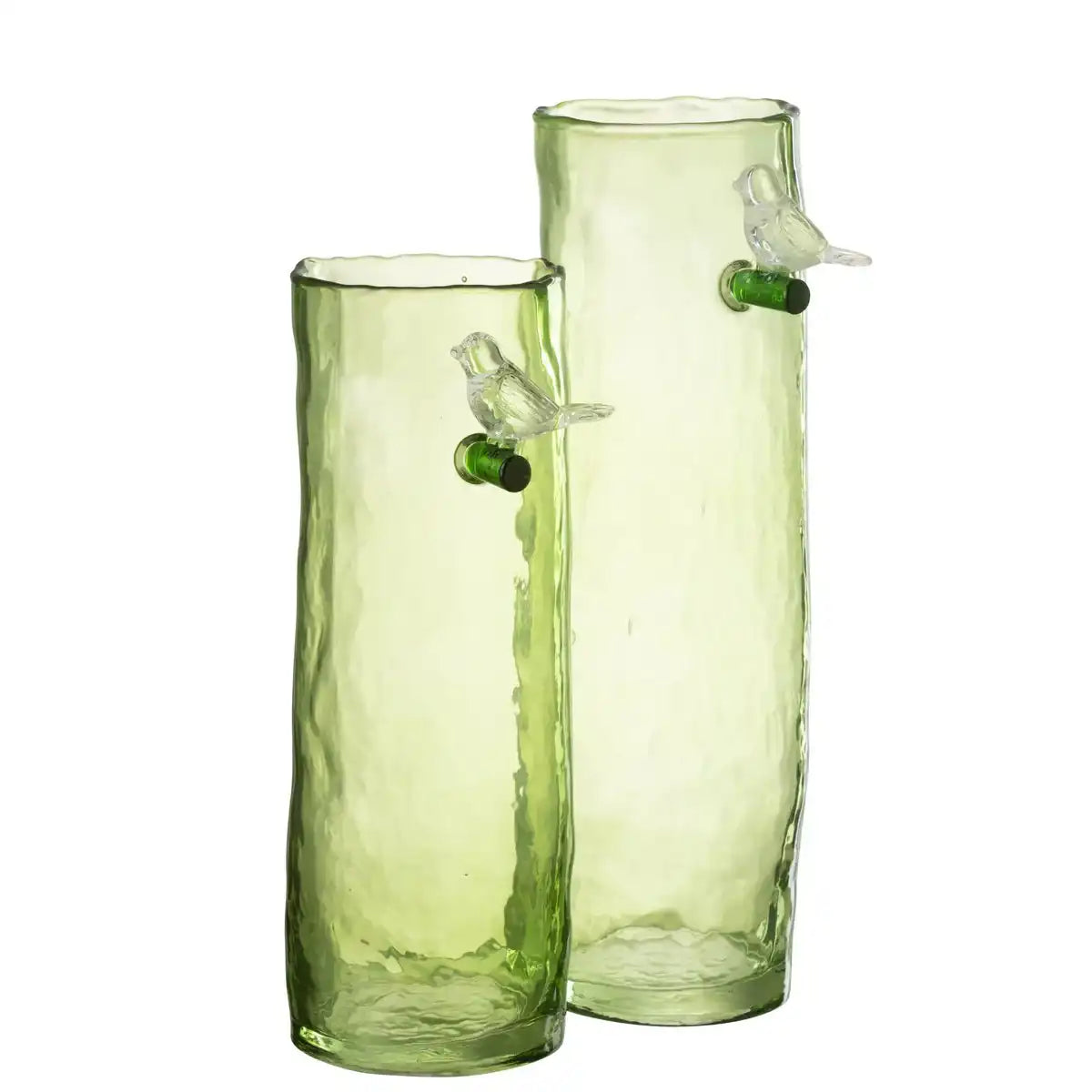 J-Line Vase Long Bird Glas Grün Groß