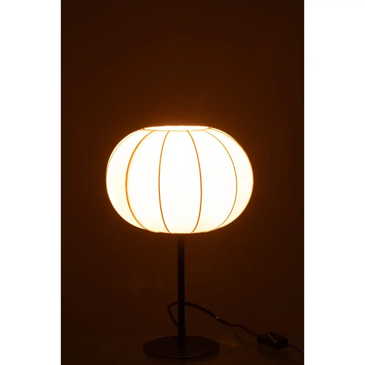 J -Linie Lampe Laterne - Metall/Textil - weiß - klein