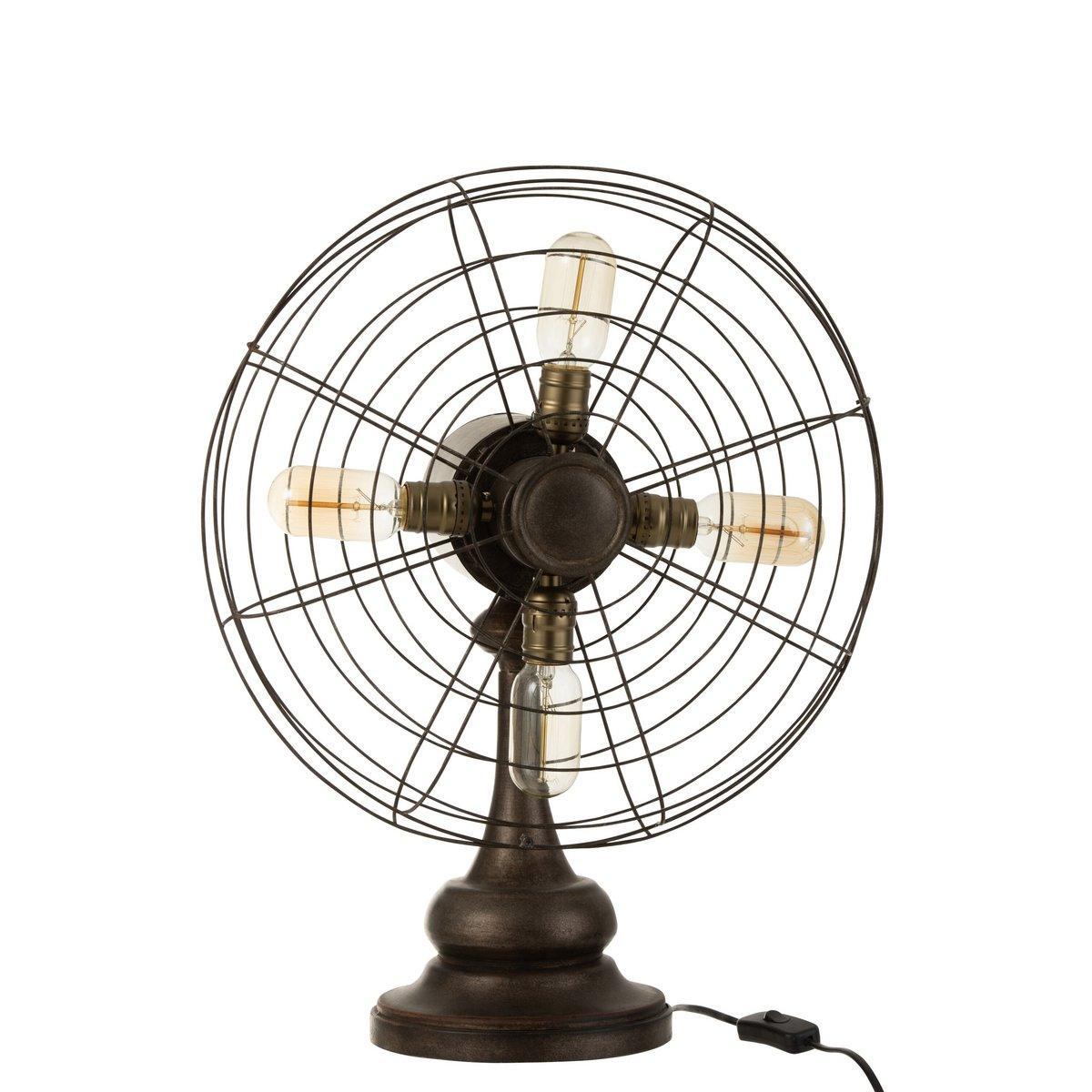J-Line Lampe Fan - Metall - Braun