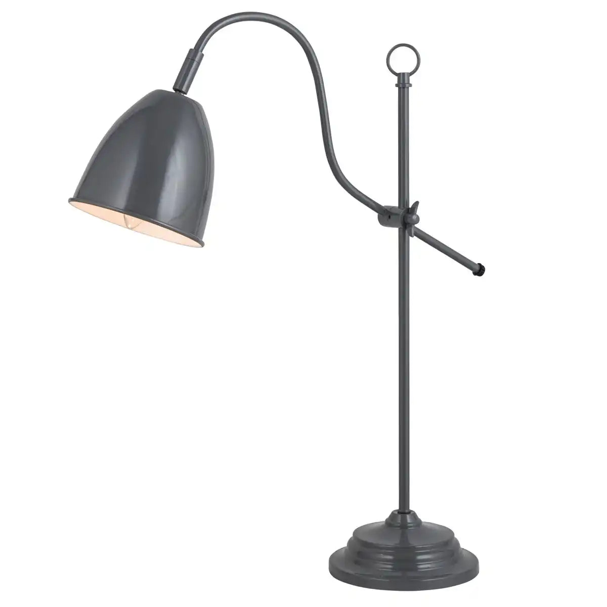 Metall-Tischleuchte "PINHEAD", Retro Classic in grauem Metall, E14
