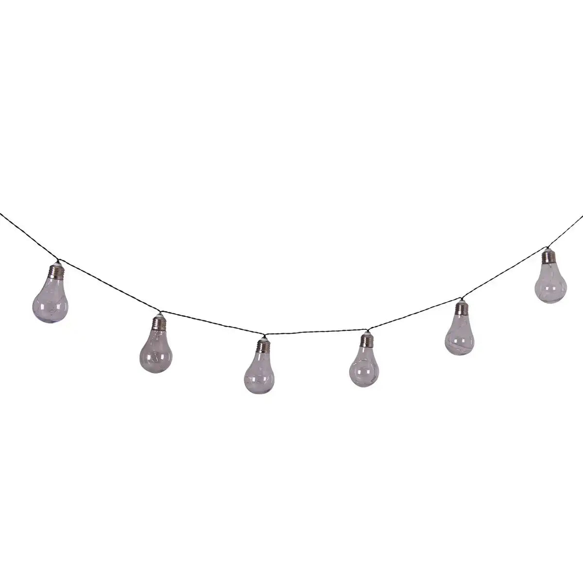 LED/Solar Lichterkette "Glühbirne" , für Außen, Lichterkette aus Kunststoff, klar/transparent, mit integrierter LED
