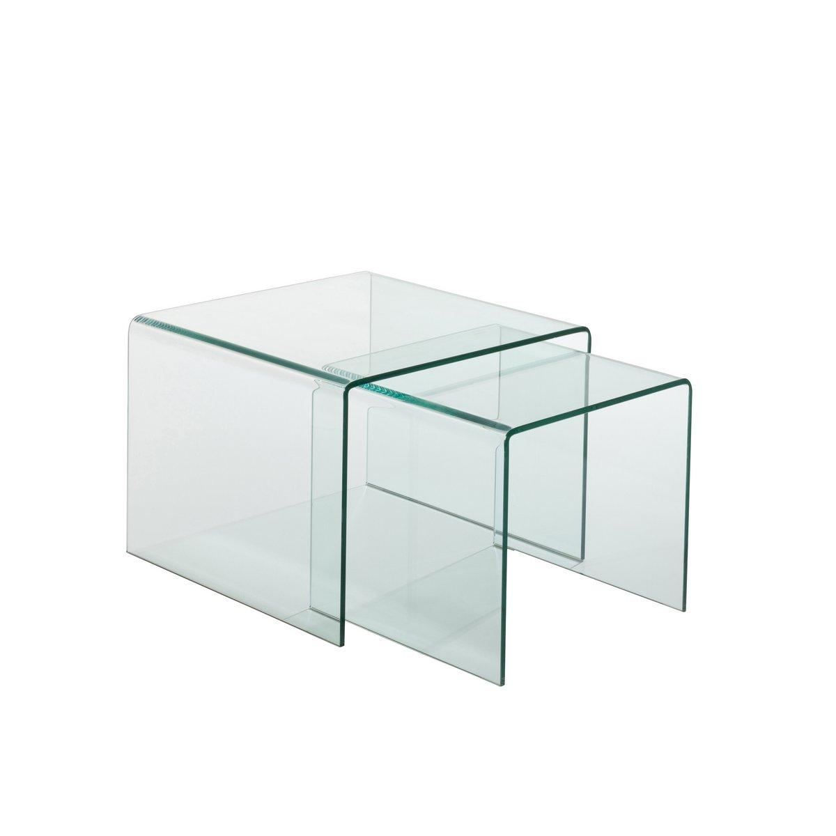 J-Line Beistelltisch – Glas – transparent