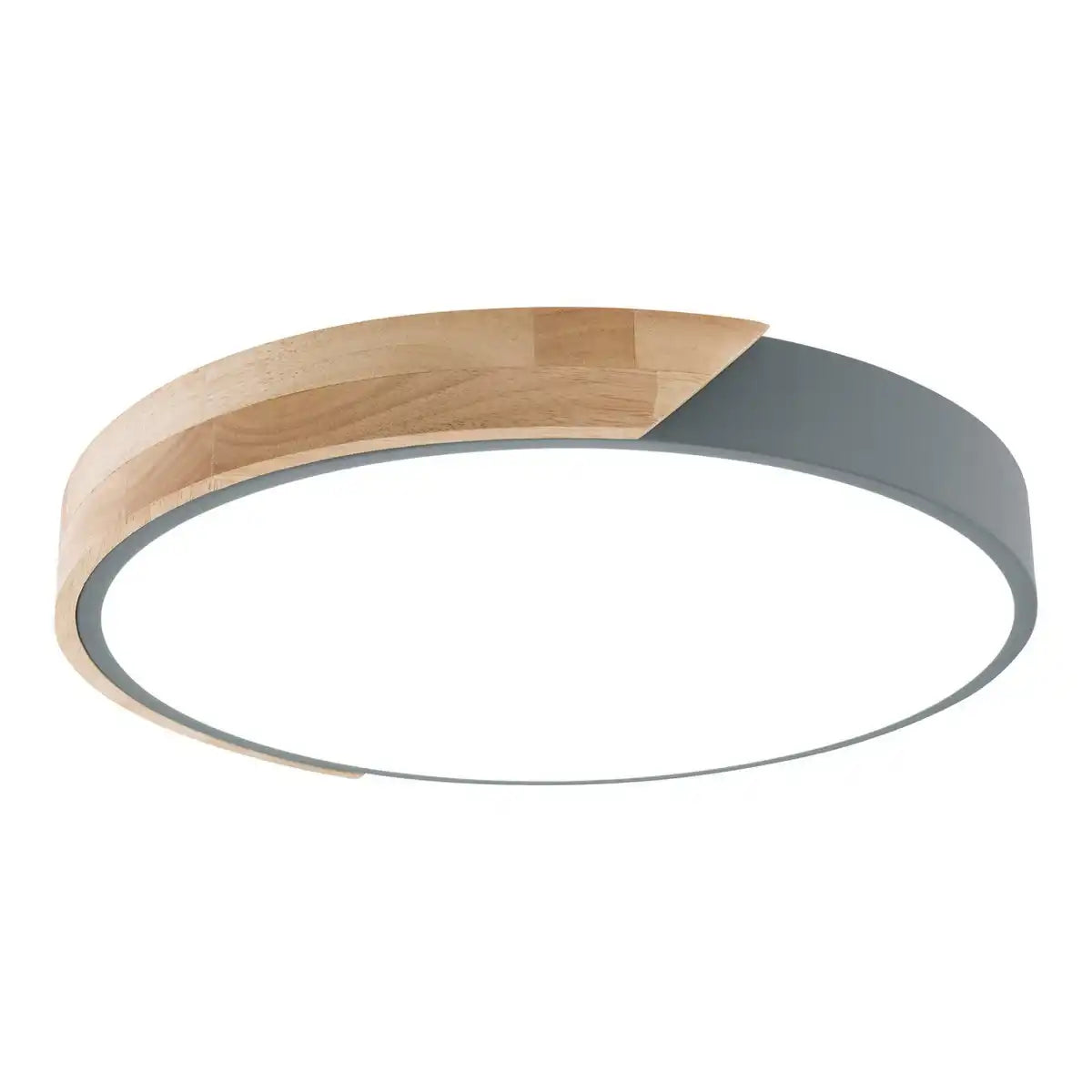 LED Deckenleuchte "BORNEO", Ø 31 cm aus Metall und Kunststoff in Grau, integrierte LEDs, Beleuchtung für Wohnräume, Diele und Büro
