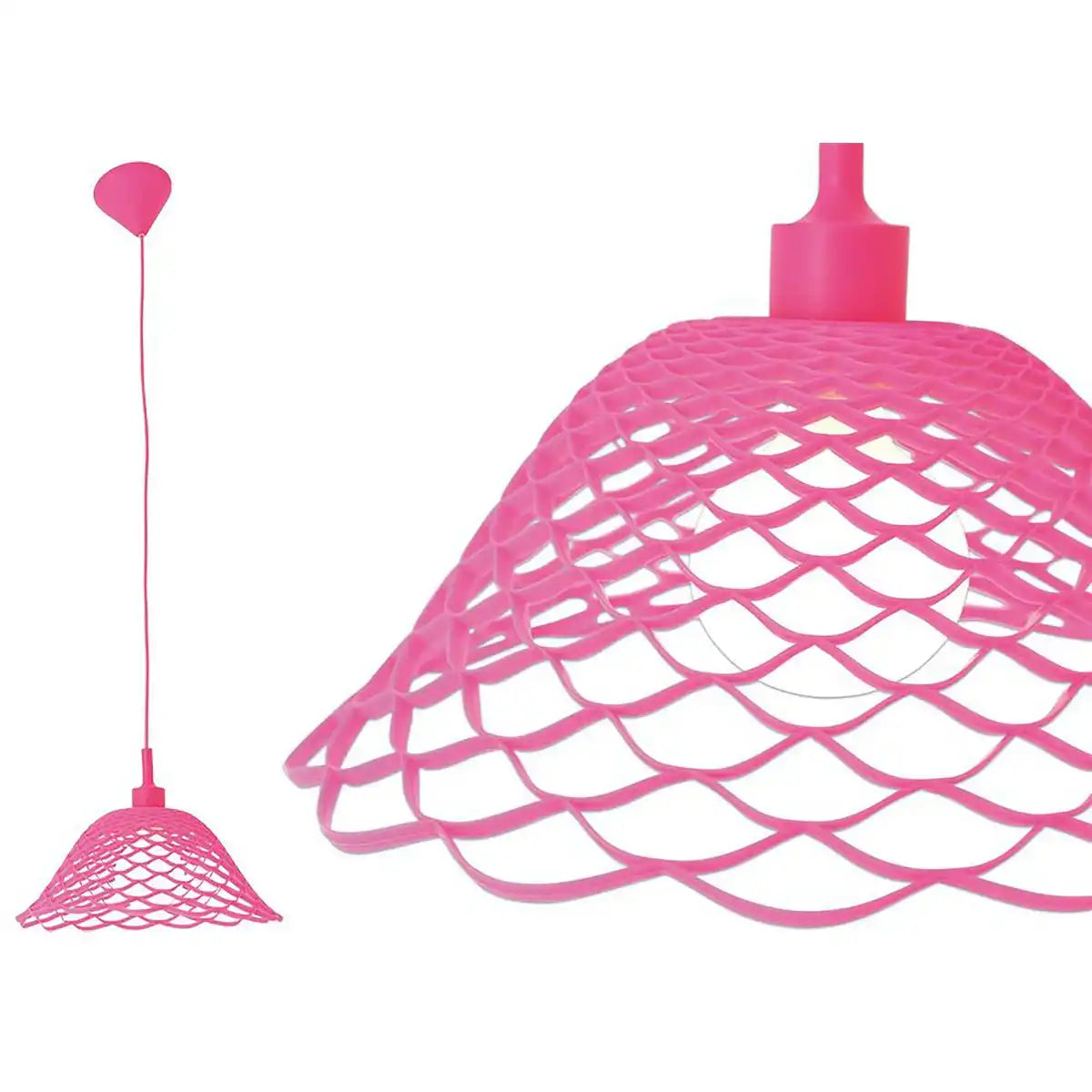 Silikon-Pendelleuchte "Cera" in pink