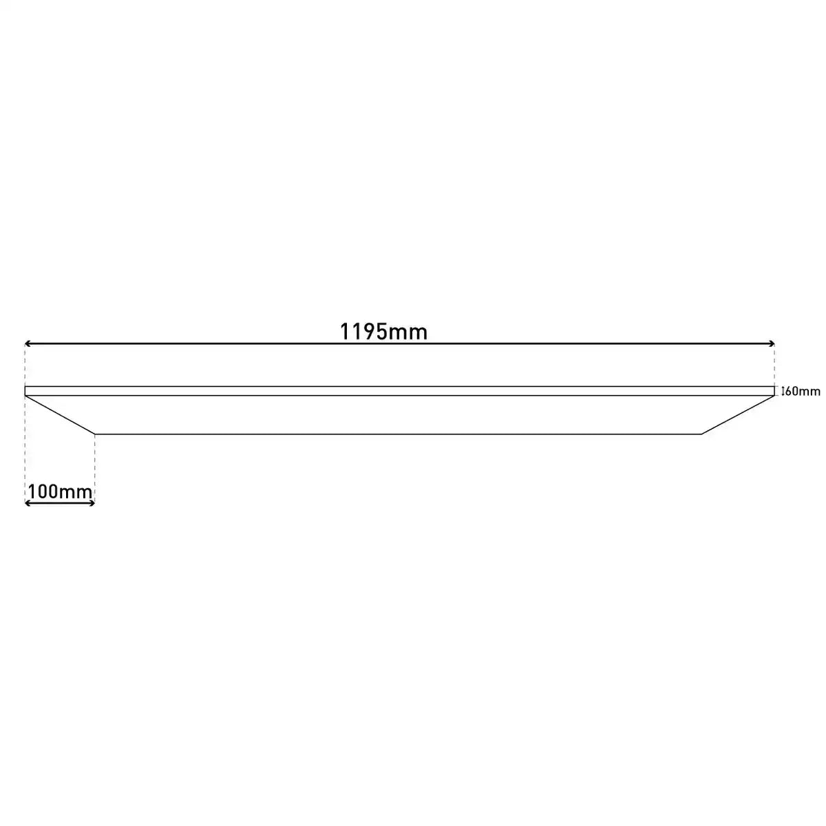 LED Panel-Deckenleuchte "CARENTE" Länge 119,5 cm, rahmenlos, viele Funktionen, aus Metall und Kunststoff, weiß, integrierte LEDs