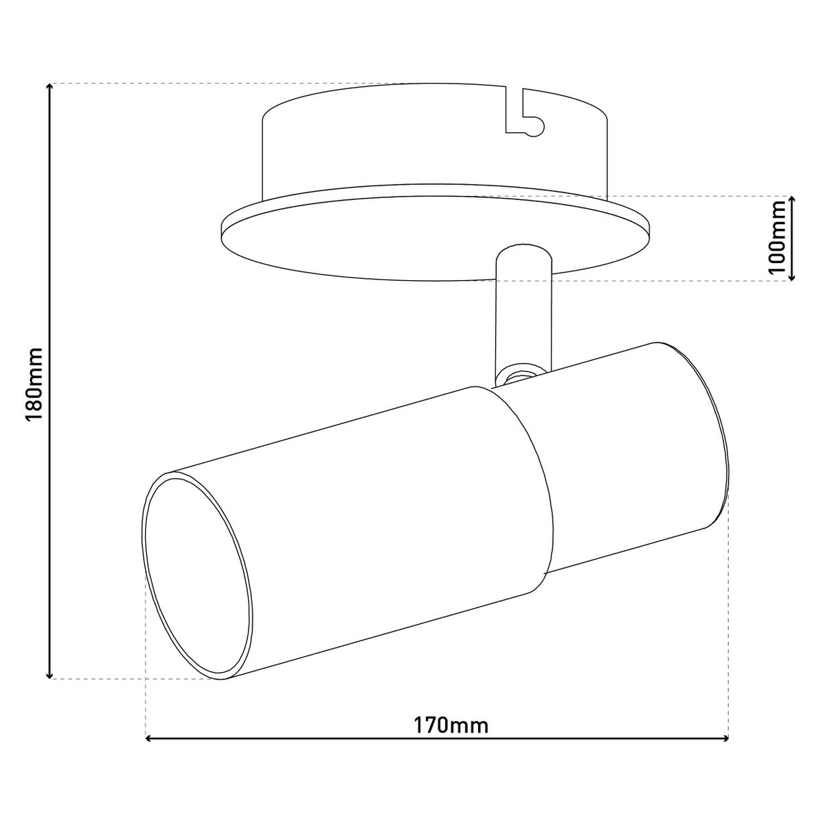 1er Wand-u. Deckenspot "TODTNAU", Metall, Holz und Kunststoff, E14,