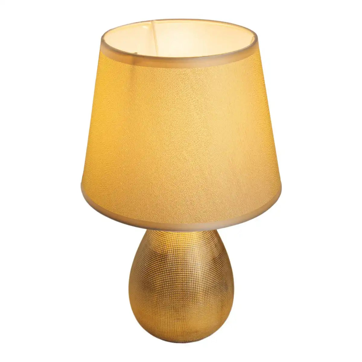 Keramik Tischleuchte "Simply Ceramics", Tischlampe aus Keramik, Gold, mit E14-Fassung, für Esszimmer, Wohnzimmer, Diele oder Büro, 31 cm hoch