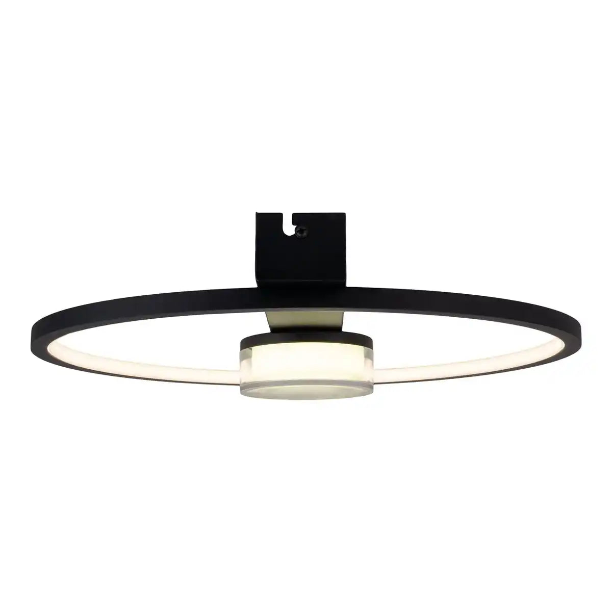 LED Deckenleuchte "CIMO" aus schwarzem Metall und Kunststoff, 40 cm lang, dimmbar per Wandschalter