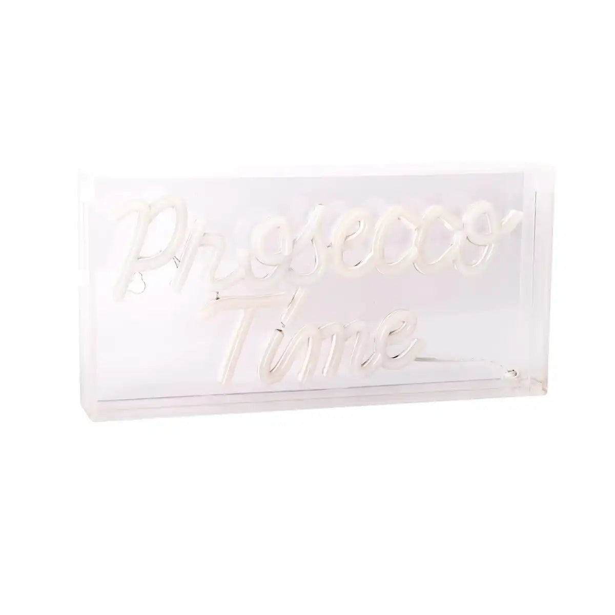 LED Schriftleuchte "PROSECCO TIME" Deko für Innen 30 x 15 cm, in blau und magenta-rot