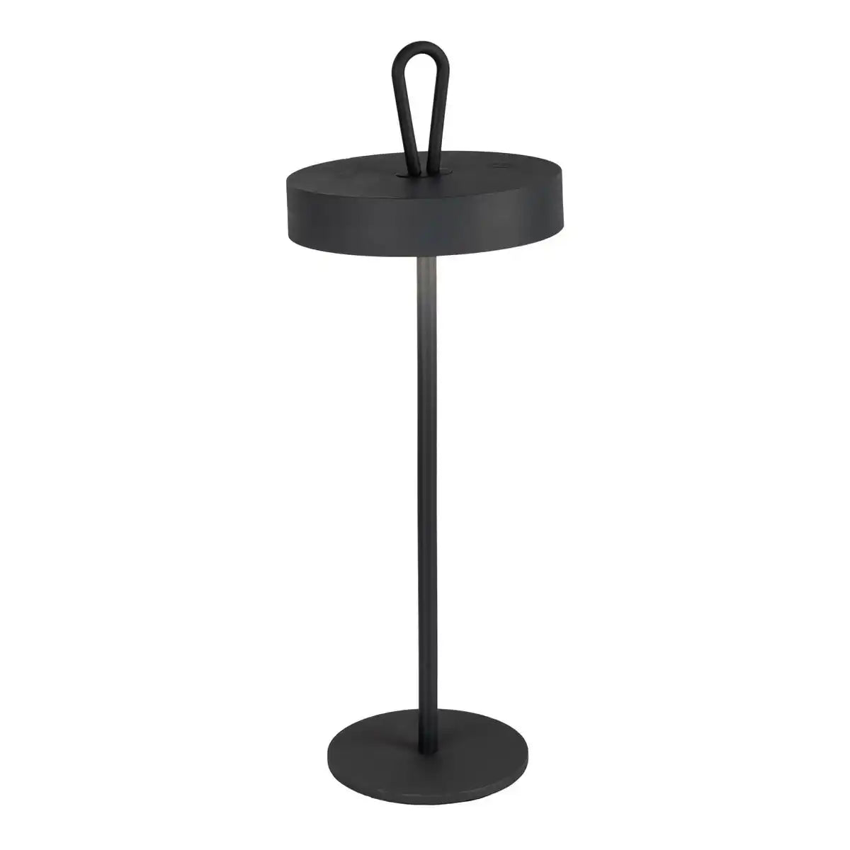 LED-Akku-Tischleuchte magnetisch "ELLA" für Außen und Innen, aus Metall und Kunststoff in Schwarz, 35 cm hoch