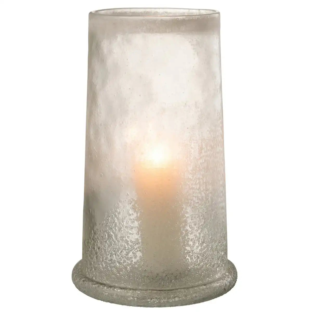 J-Line Windlicht Suiker Glas Wit Extra Large