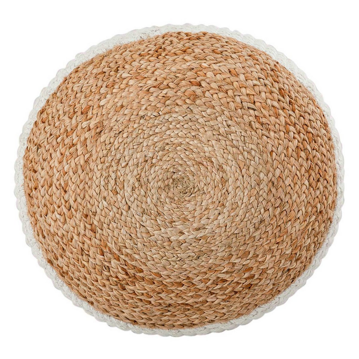 Sitzpouf Jute Sitzhocker rund 50x50 cm Sitzpouf Bodenkissen