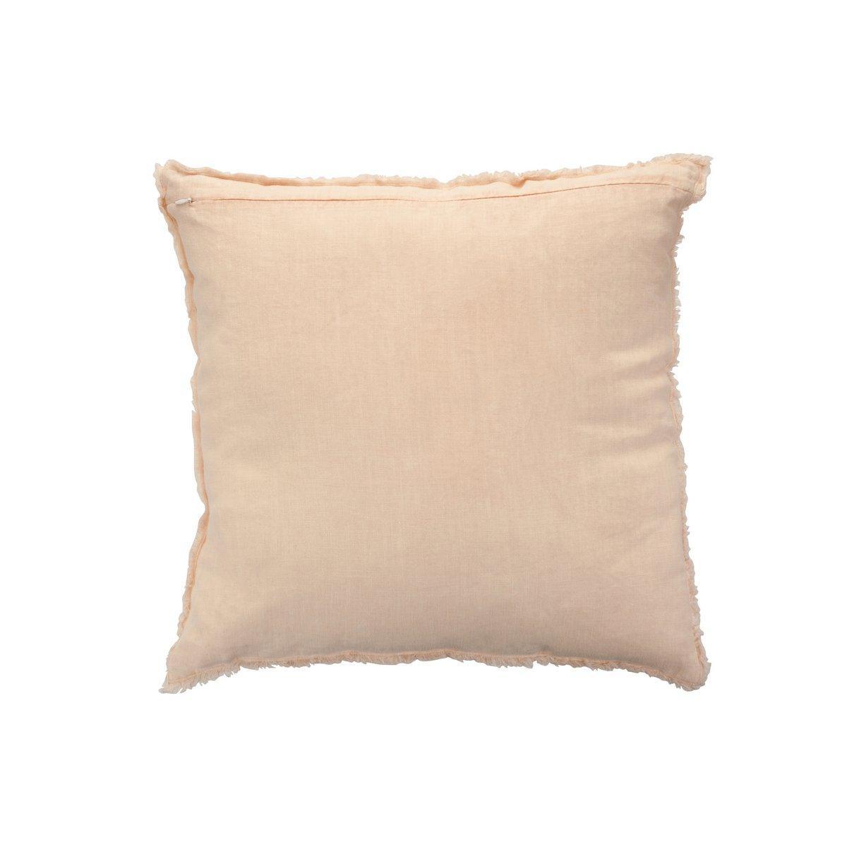 J-Line Kissen Stonewashed – Leinen – Hellrosa