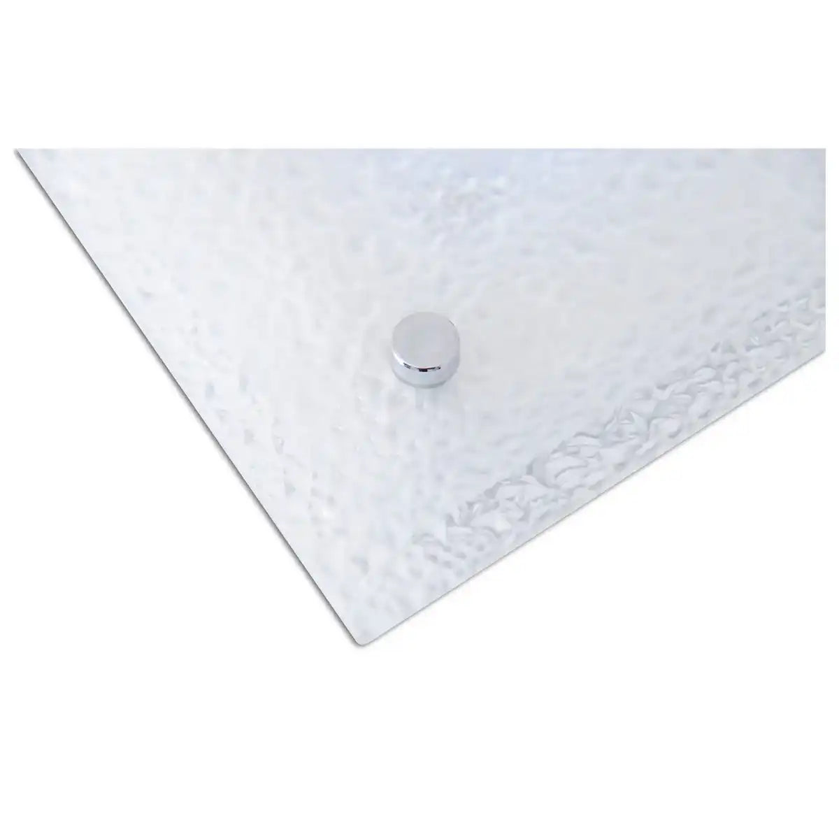 LED-Deckenleuchte mit Kristalloptik "LEEDS" , Seitenlänge 25 cm, aus chromfarbenem Metall und klarem, strukturiertem Glas, integrierte LEDs, warmweiß