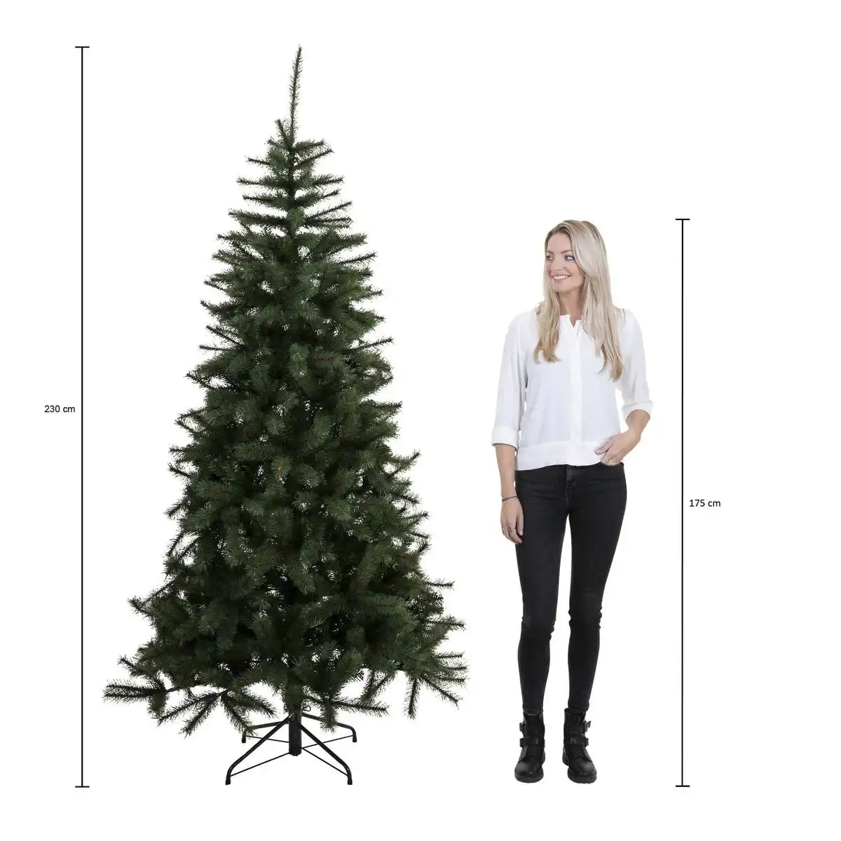 Premium Künstlicher Weihnachtsbaum – H230 x Ø152 cm – Grün