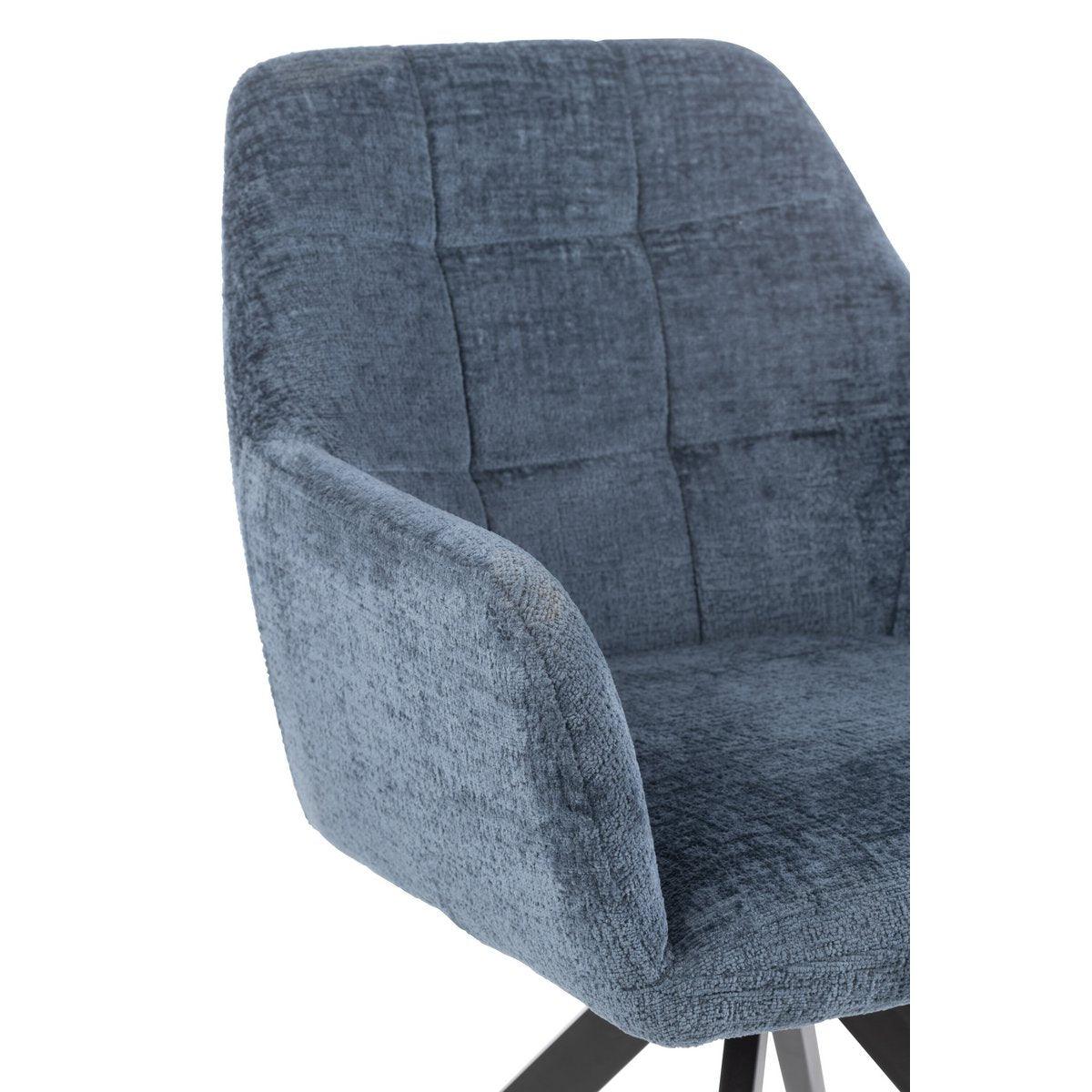 J-Line Stuhl Louna Eisen/Acryl Blau