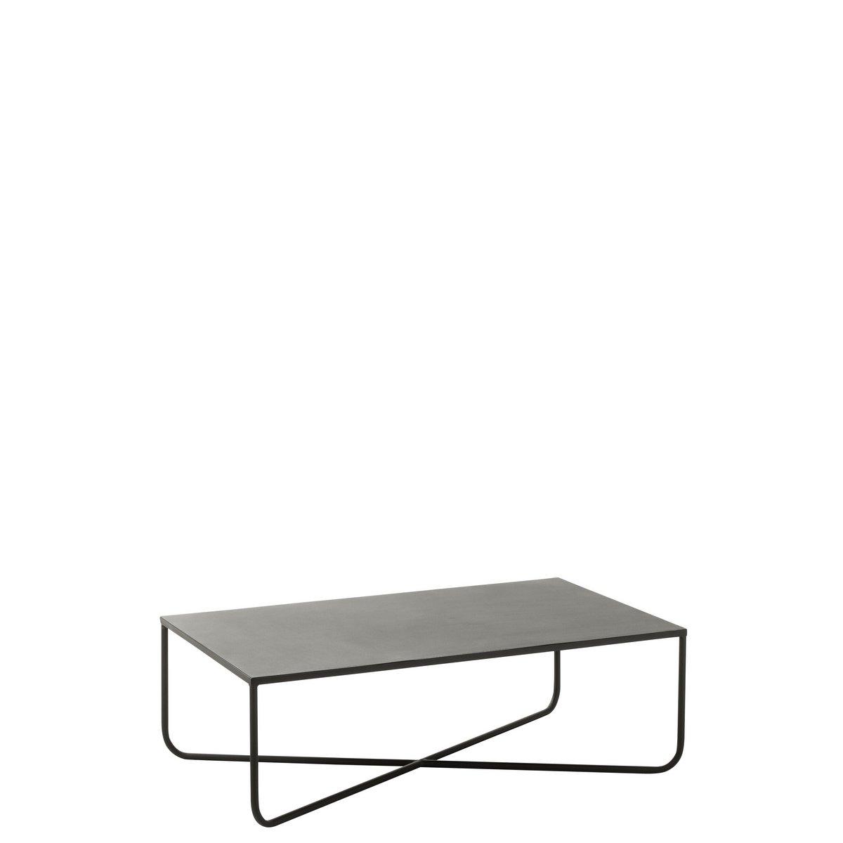J-Line Couchtisch Cross Frame – Metall – Schwarz