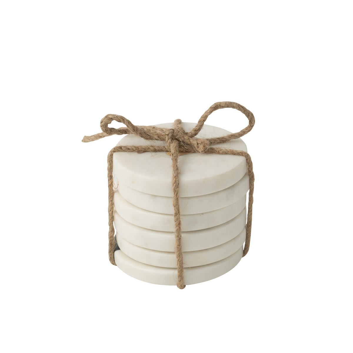 J-Line-Set von 6 Coasters Marmer White