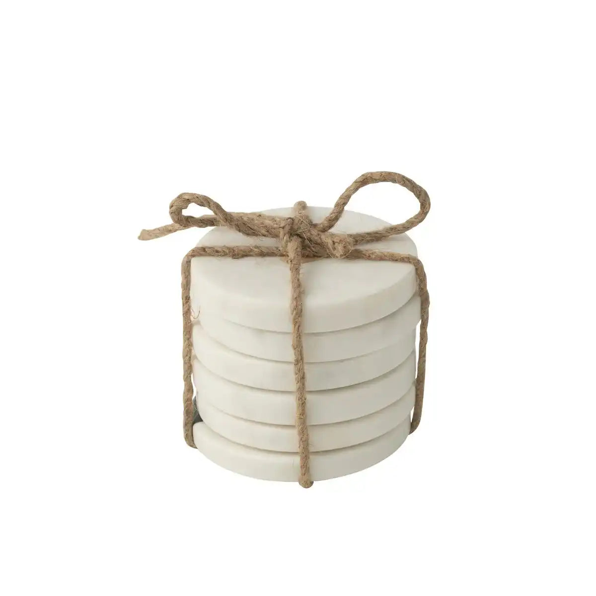 J-Line-Set von 6 Coasters Marmer White