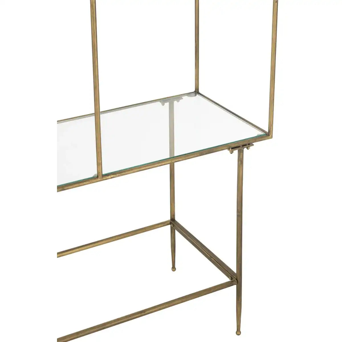 J -Line Rek 3 Regale - Metall/Glas - Gold