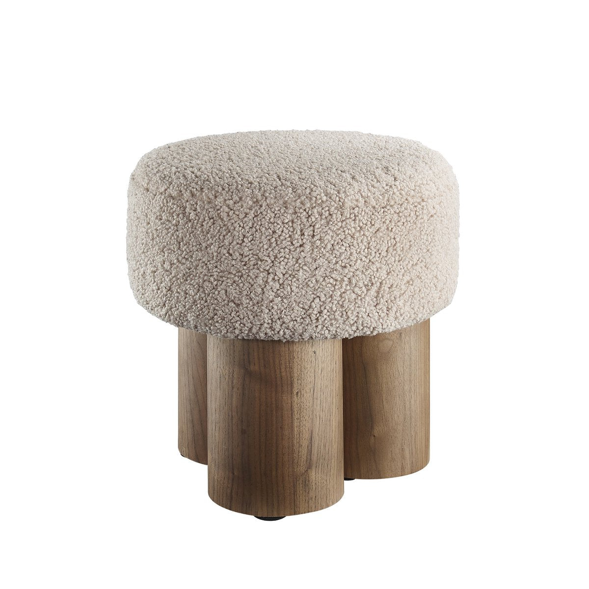 Sitzpouf Ø 50 cm Walnuss/Braun