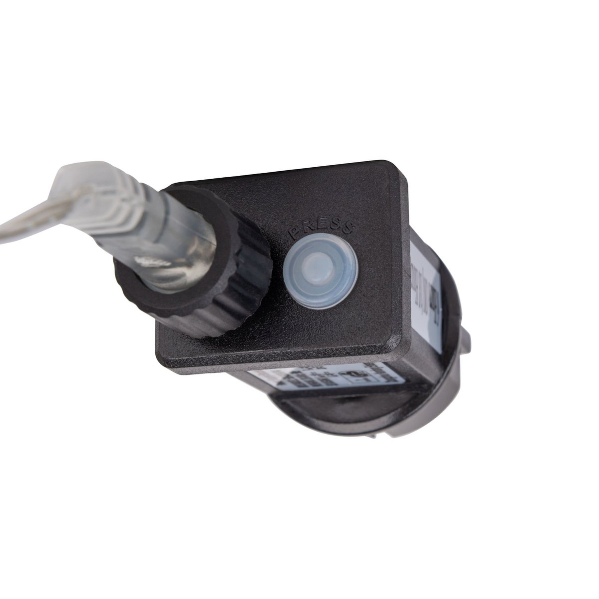 LED-Lichterkette "3D-STERNE" aus Kunststoff in gelb, mit fest verbauten LEDs, Weihnachtsdeko für Außen