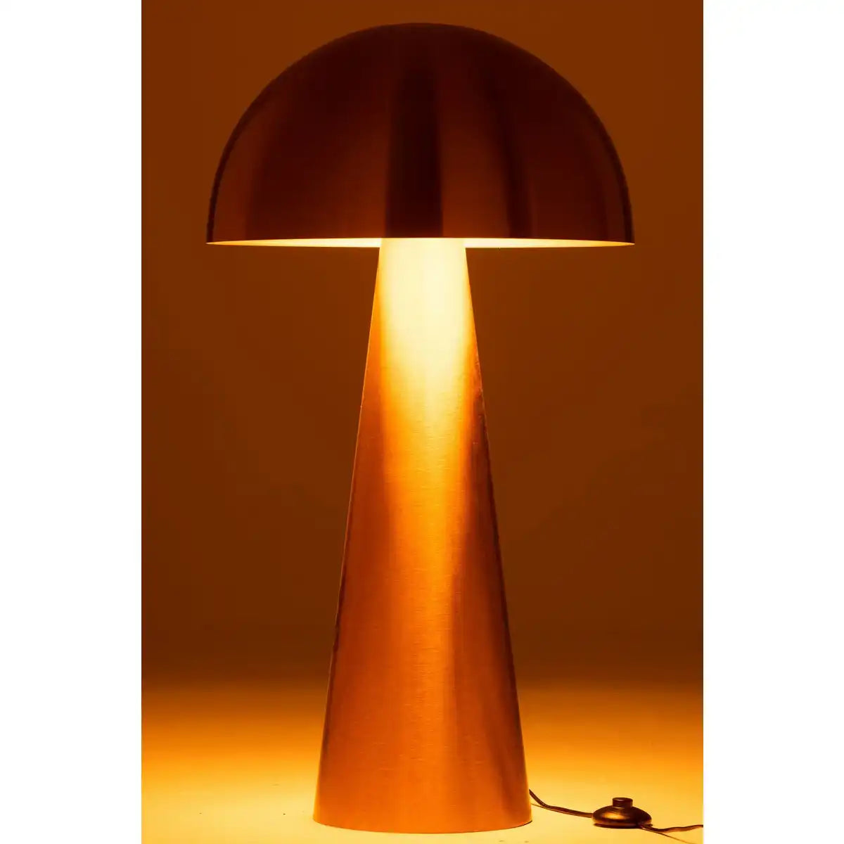 J-Line Lampe Pilz Metall Matt Gold Extra Groß
