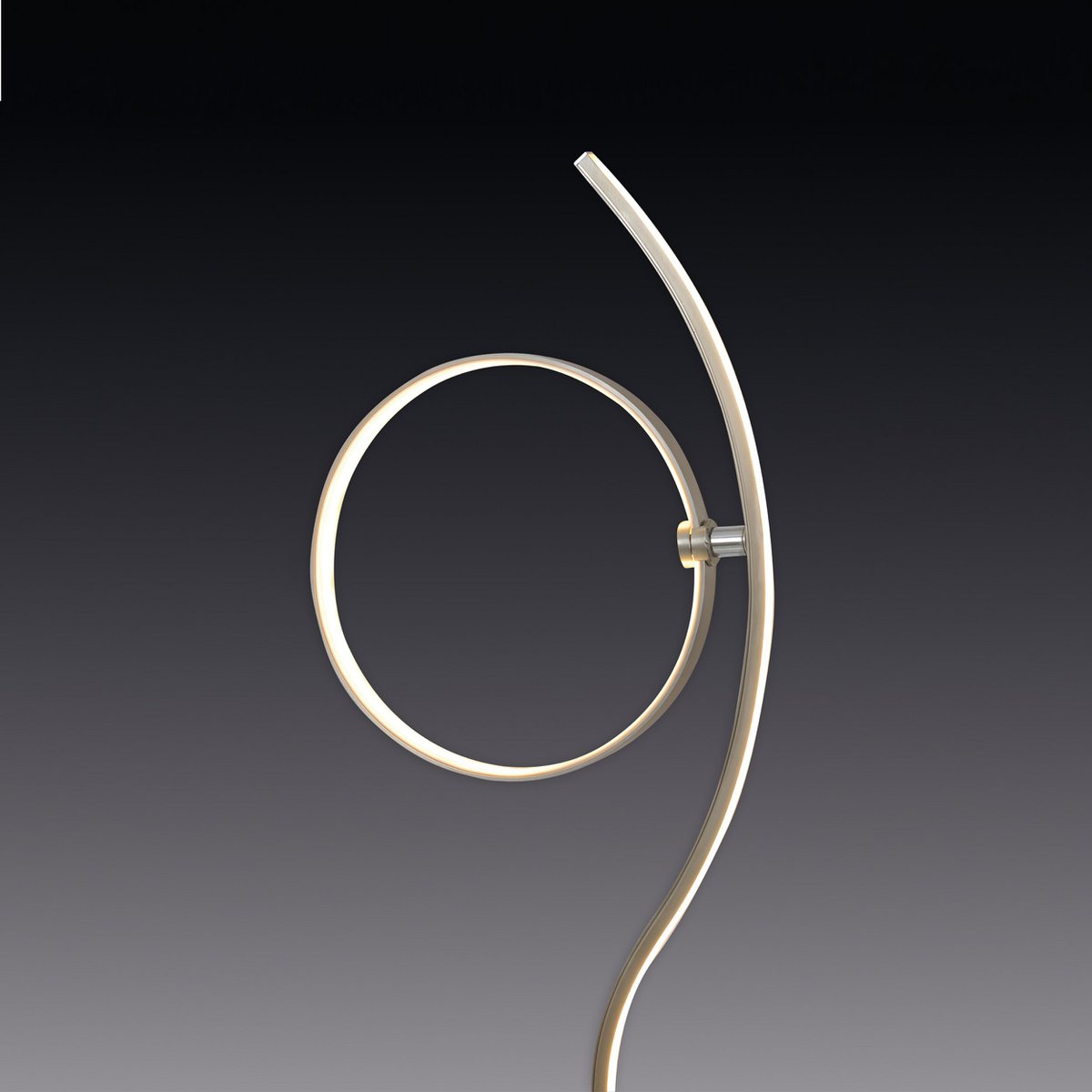 LED-Stehleuchte "LOOP LINE" 150 cm hoch, mit integriertem LED-Stripe, aus Metall und Kunststoff