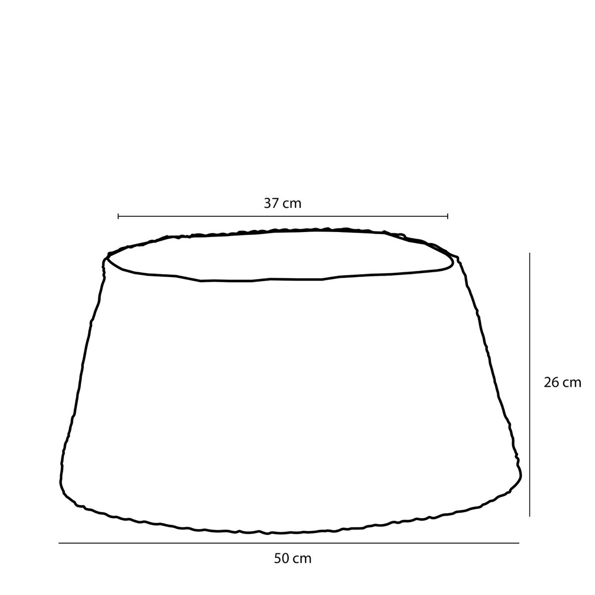Weihnachtsbaumrock - H26 x Ø50 cm - Seegras - Blau
