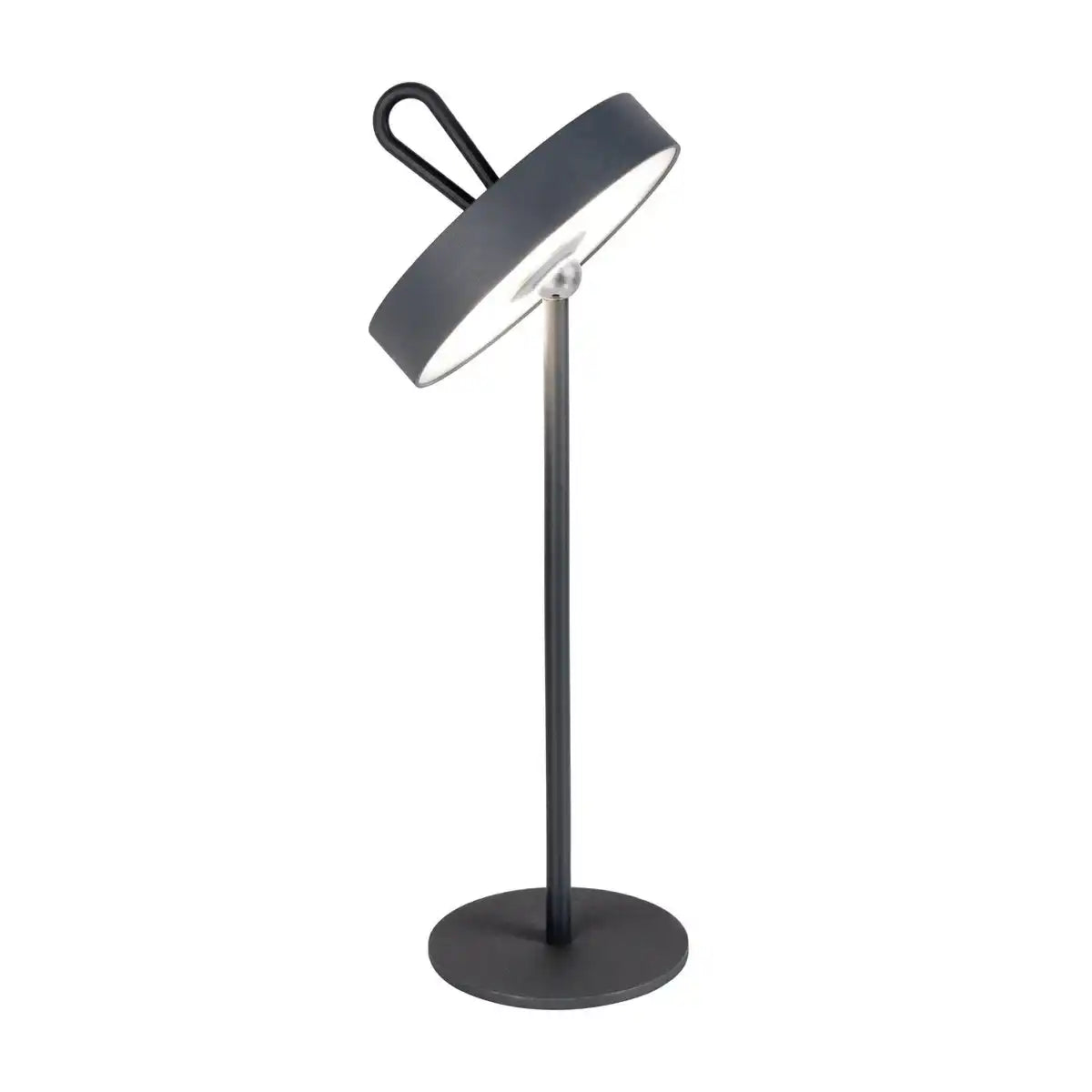 LED-Akku-Tischleuchte magnetisch "ELLA" für Außen und Innen, aus Metall und Kunststoff in Grau , 35 cm hoch