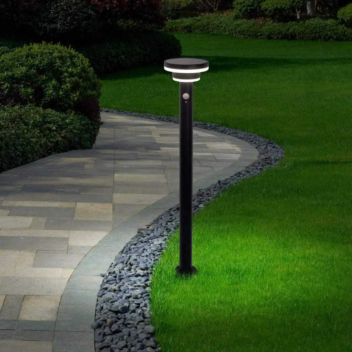 LED Solar-Stehleuchte "NORA" mit Erdspieß , für Außen, Erdspieß aus Metall und Kunststoff in Schwarz, mit integrierter LED