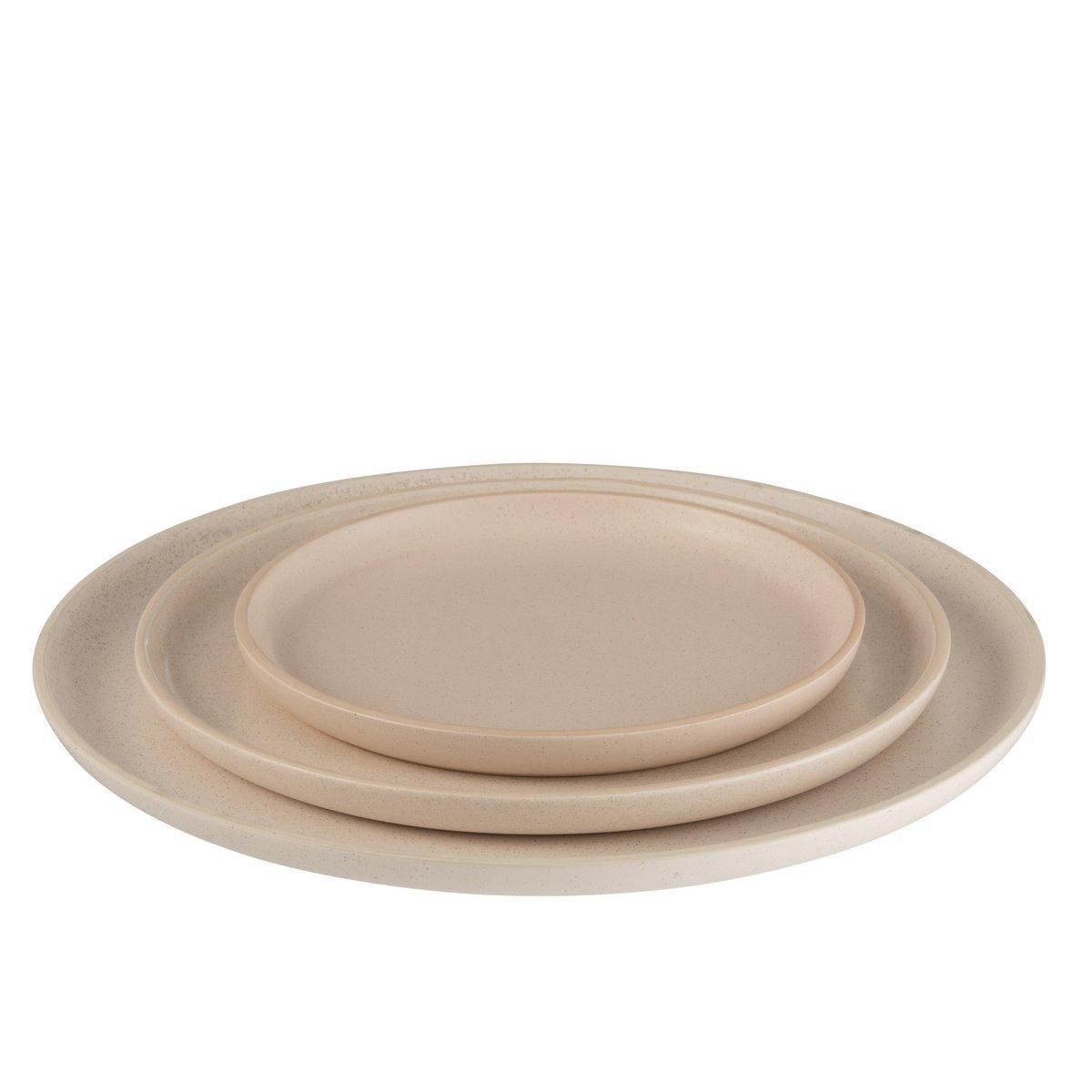 J-Line Marie Teller - Keramik - Creme - L - 6x