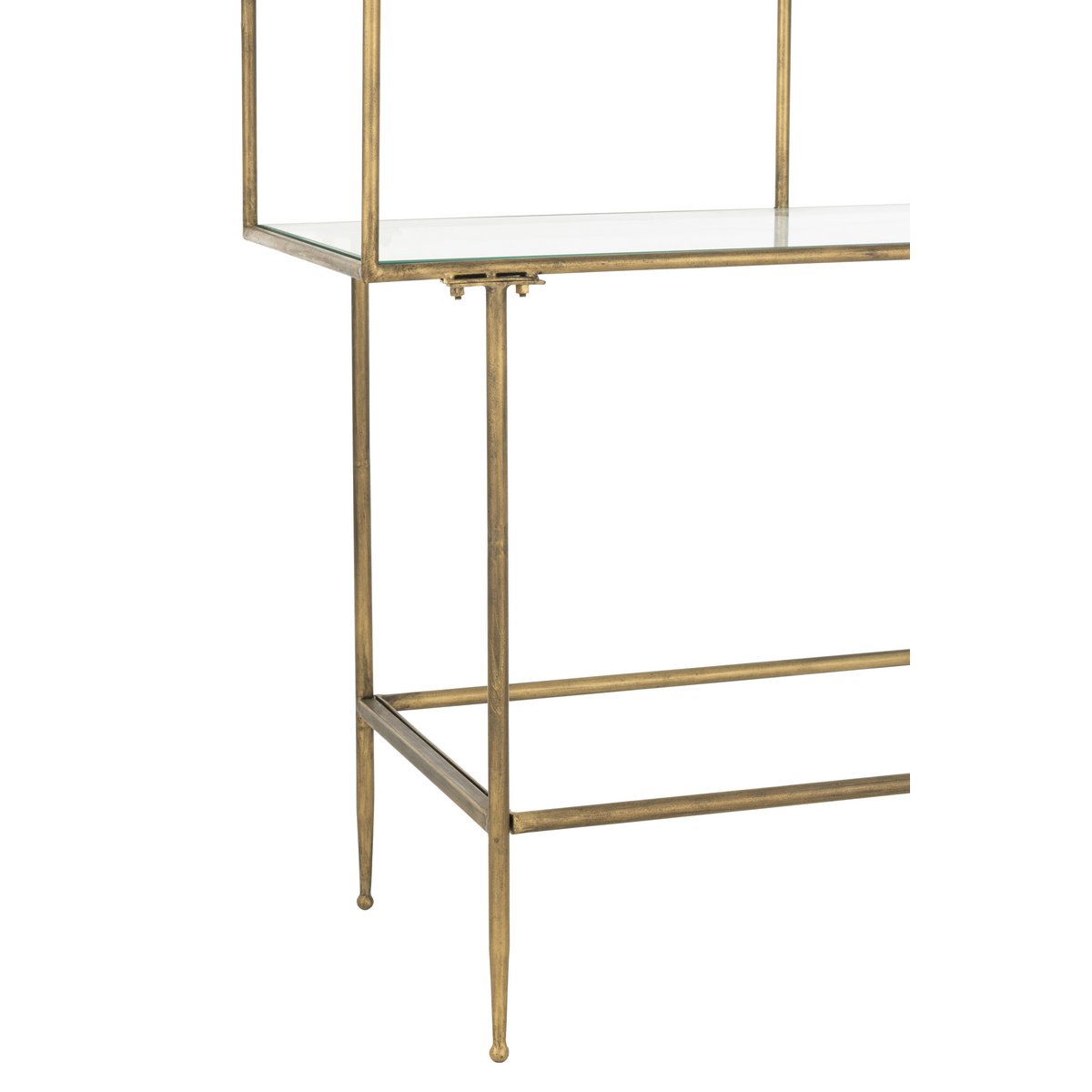 J -Line Rek 3 Regale - Metall/Glas - Gold