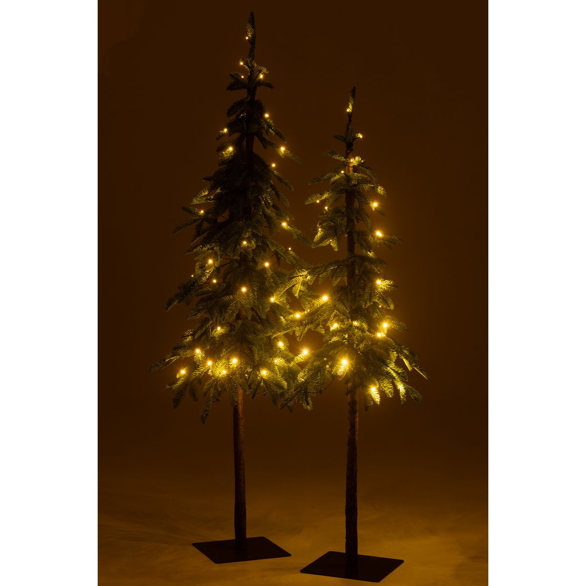 J-Line Weihnachtsbaum+LED Kunststoff Grün Groß