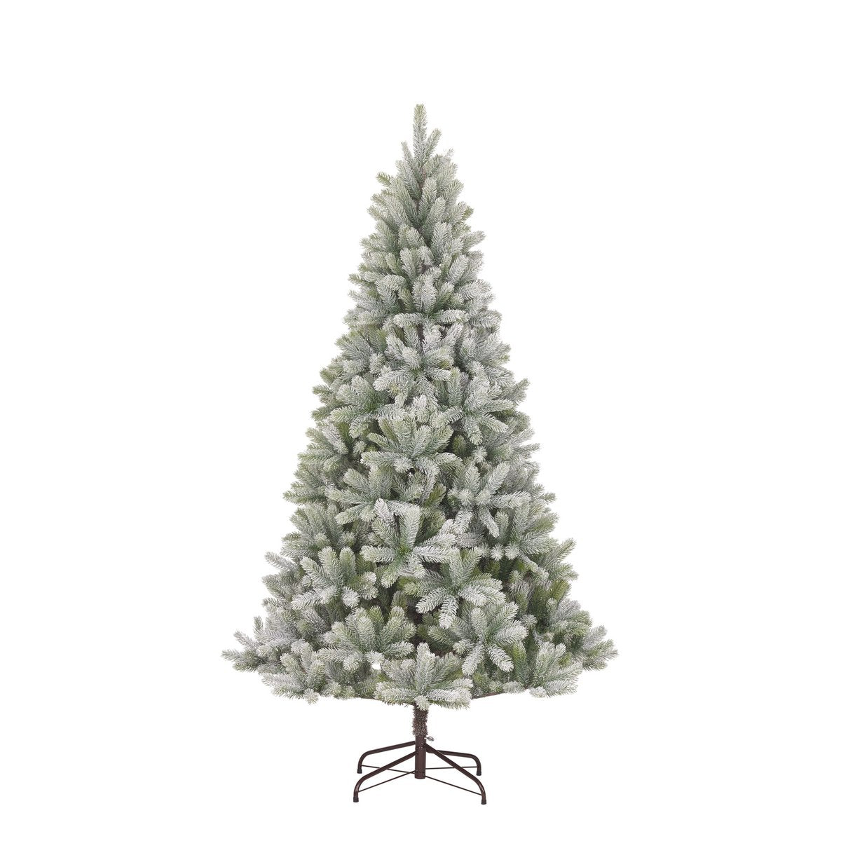 Künstlicher Weihnachtsbaum – H210 x Ø115 cm – Grün gefrostet