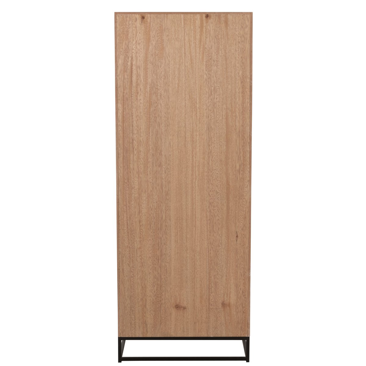 J-Line-Schrank Hoher Zigzag-Schrank – Holz/Metall – Natur/Schwarz