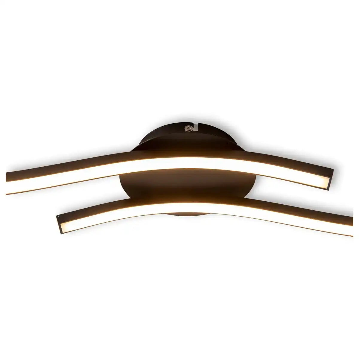LED Wand-/Deckenleuchte "ONDA", Deckenlampe aus Metall und Kunststoff in Schwarz, mit fest verbauten LEDs, Beleuchtung für Wohnzimmer, Esszimmer oder Büro 65 cm lang