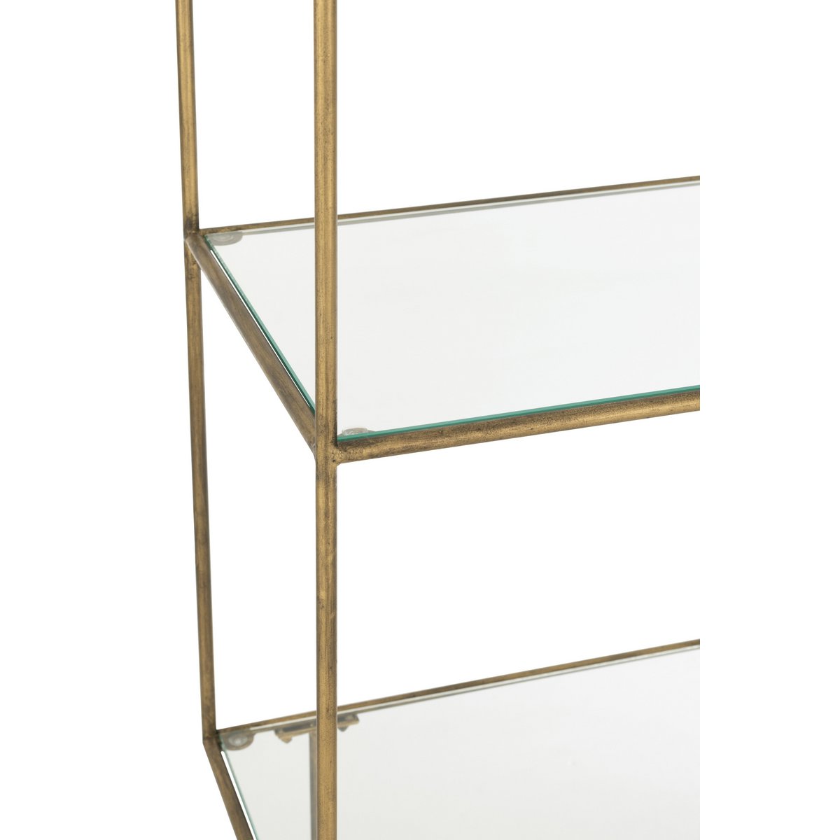 J -Line Rek 3 Regale - Metall/Glas - Gold